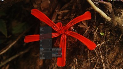 Debian desktop with Openbox menu